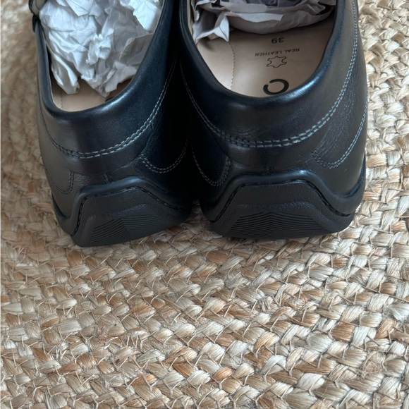 ECCO Classic Moccasins Black Leather Slip On Loafers, Men's Size 5-5.5 US/ EU 39 - Picture 9 of 10